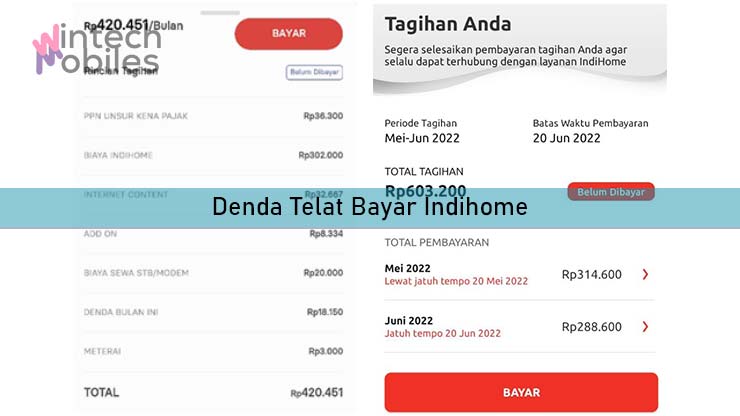 Denda Telat Bayar Indihome