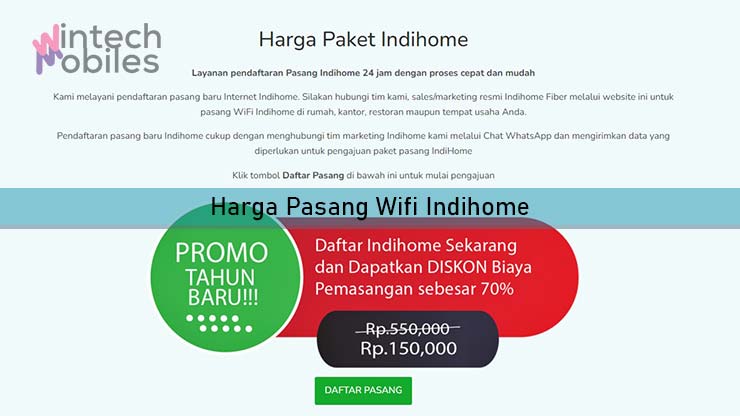 Harga Pasang Wifi Indihome