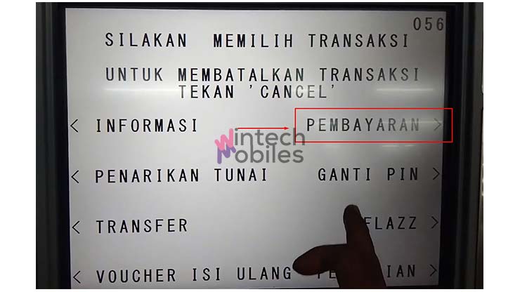 Ketuk Menu Pembayaran