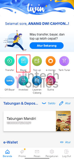 Masuk Menu Bayar