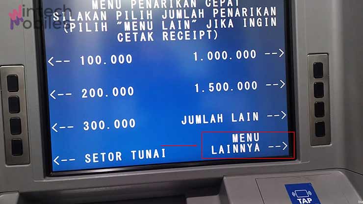 Masuk ke Menu Lainnya