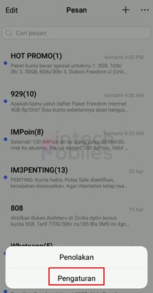 Mengapa saya tidak bisa menerima SMS