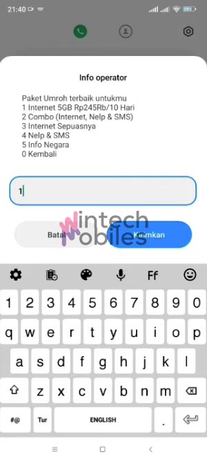 Pilih 1 Untuk Internet