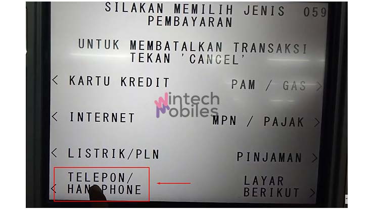 Pilih Telepon atau Handphone