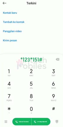 Pulsa Sesama Indosat Menu Dial