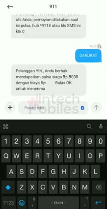 cara pinjam pulsa axis 5.000 lewat sms