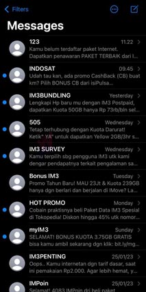 cek paket nelpon indosat via sms