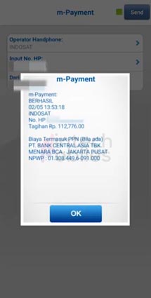 indosat pascabayar via m banking bca