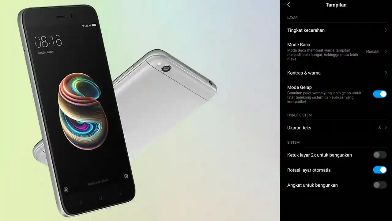 Mode Gelap Xiaomi Redmi 5A