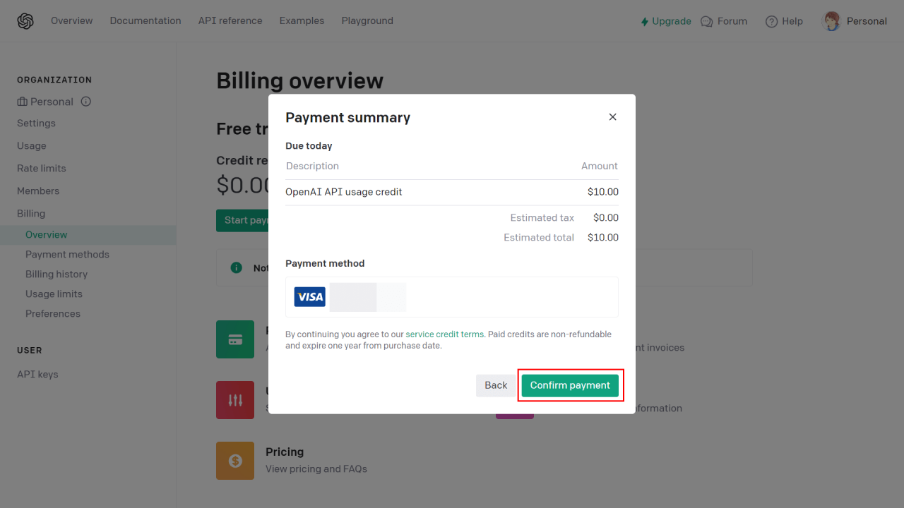 【OpenAI API】エラー[You exceeded your current quota, please check your plan ... Roblox