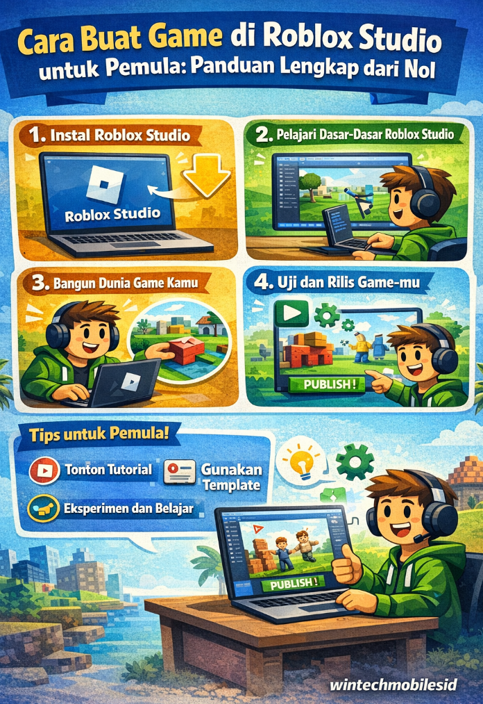 cara buat game roblox