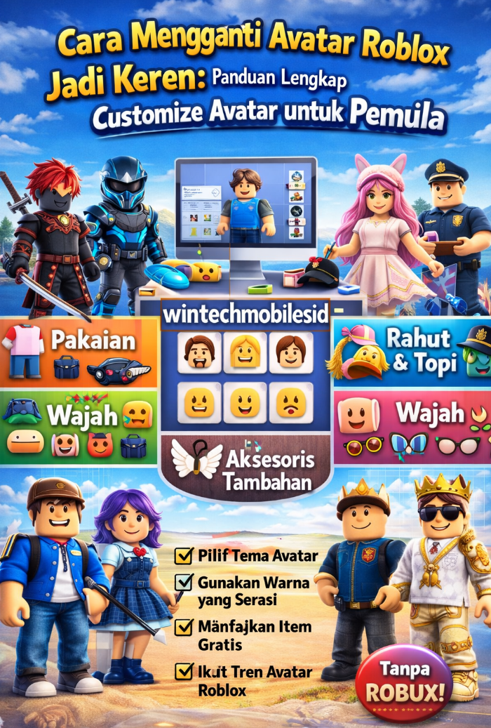 cara ganti avatar roblox