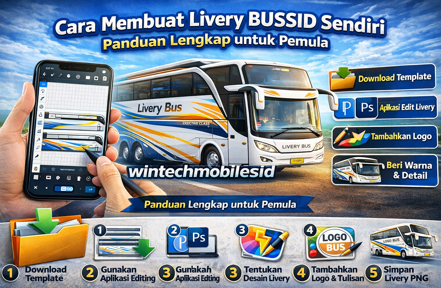 cara membuat livery bussid