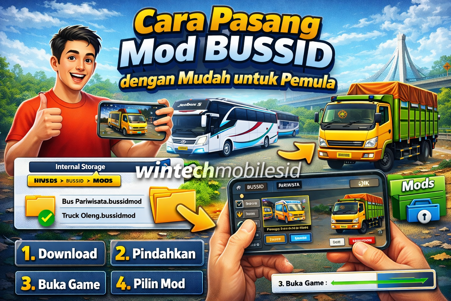 cara pasang mod bussid