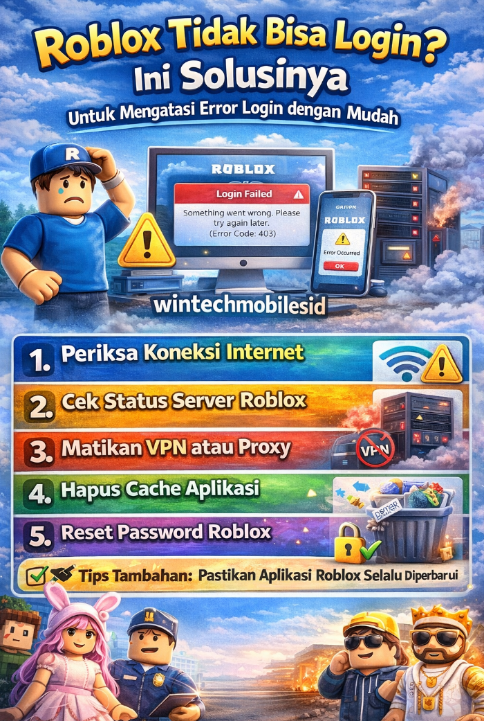 roblox tidak bisa login
