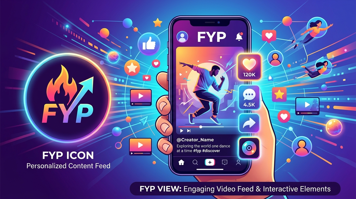 100 Ide Konten TikTok yang Mudah Viral dan Banyak View untuk Pemula, Affiliate, dan UMKM 3 Ilustrasi grafik view dan ikon FYP 100 Ide Konten TikTok yang Mudah Viral dan Banyak View untuk Pemula, Affiliate, dan UMKM