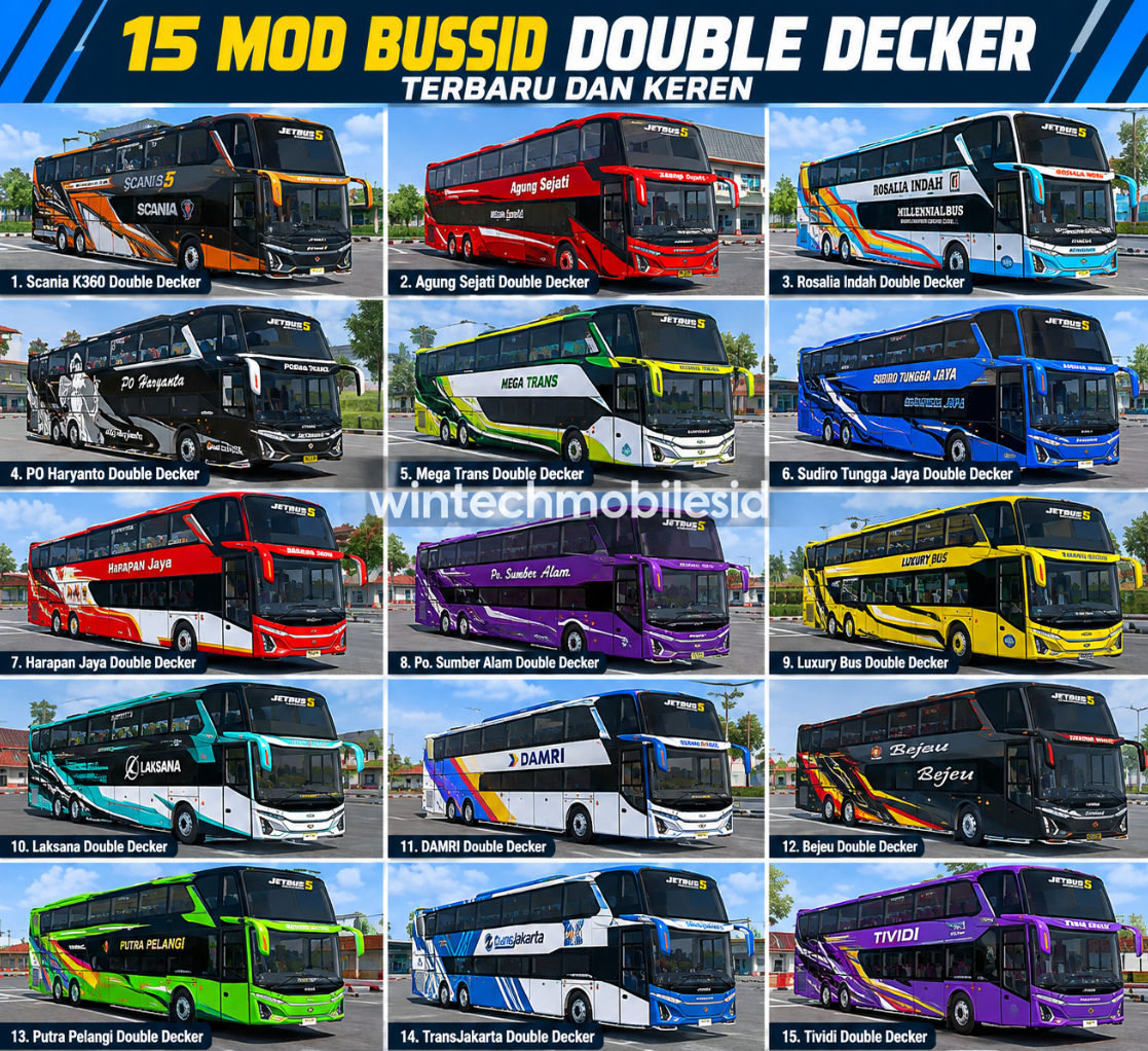 15 Mod BUSSID Double Decker